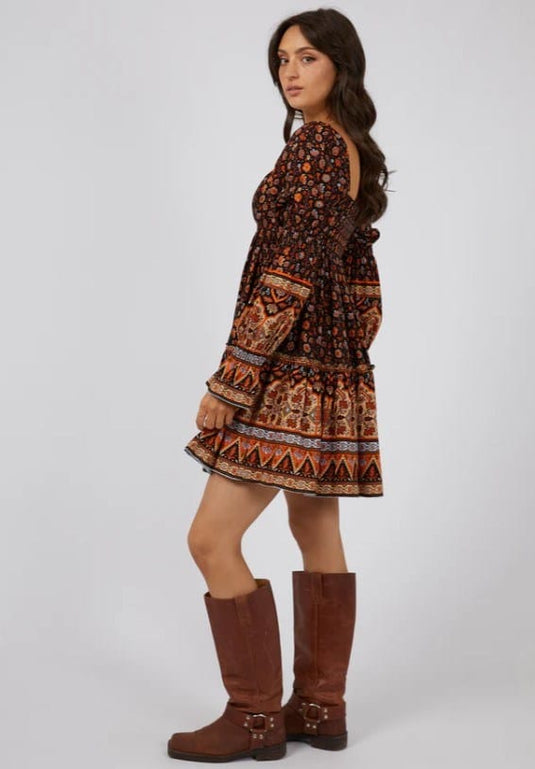 Allabouteve Womens Luna Floral Mini Dress Print