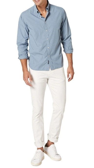 Blazer Mens Hugo Long Sleeve Solid Dye Shirt