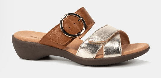 Hush Puppies Womens Astounding Tan Champagne Sandal Shoes