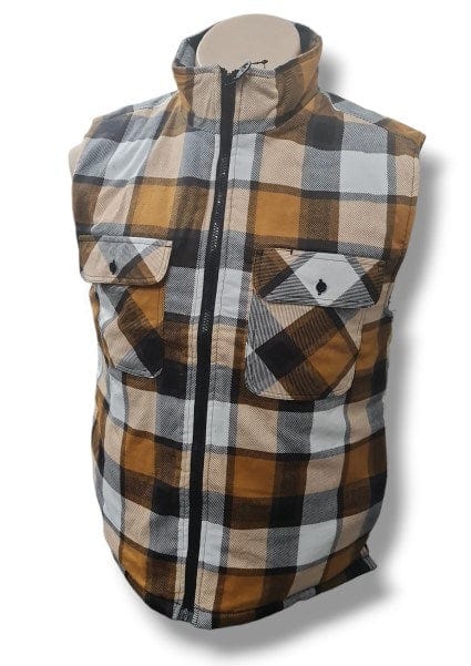Pilbara Mens Flannelette Vest Quilted Front