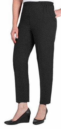 Jillian Womens Winter Pull On Pants Petite Fit Shorter Leg Classic Fabric Straight Pant