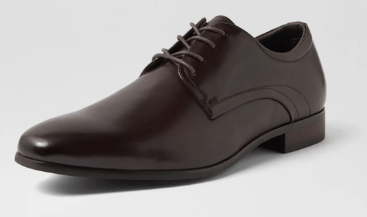 Colorado Mens Coast Leather Lace Up Flats - Brown