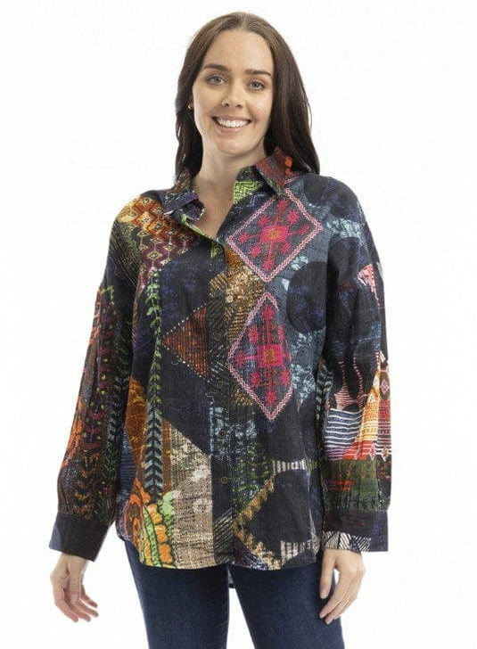 Orientique Womens Digital Shirt Collar