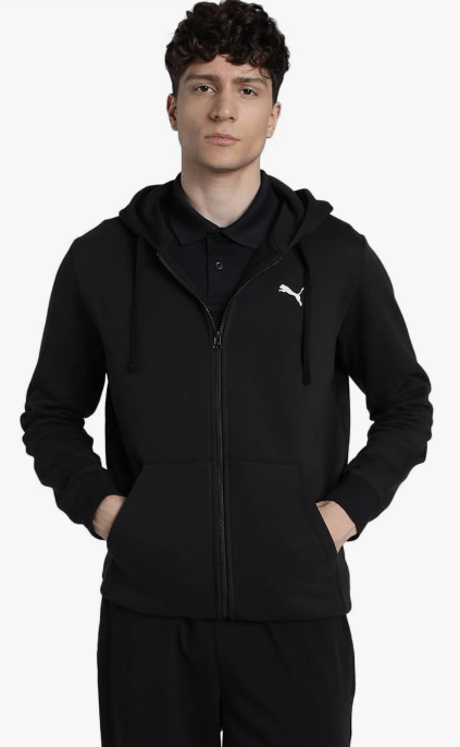 Puma Mens Essential Full-Zip Hoodie Fleece Jumper