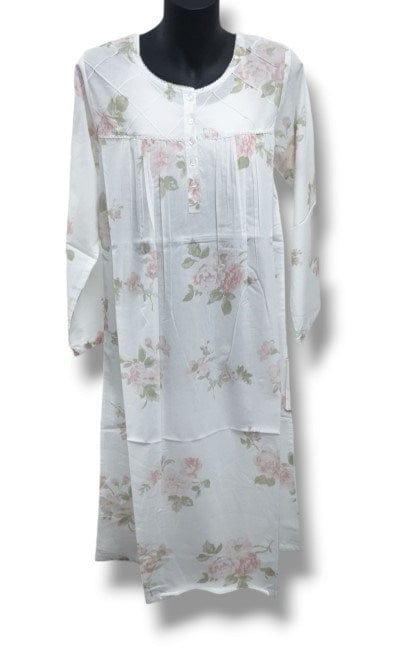 French Country Womens Long Sleeve 115 Pinstripe Nightie