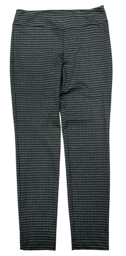 Up Pants Womens Houndstooth Ponte Full-Length Pant