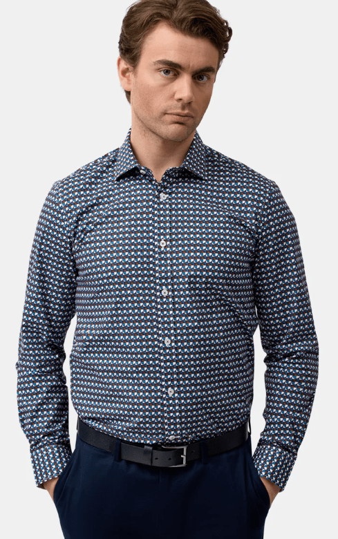 Brooksfield Mens Stretch Performance Regular Fit Shirt