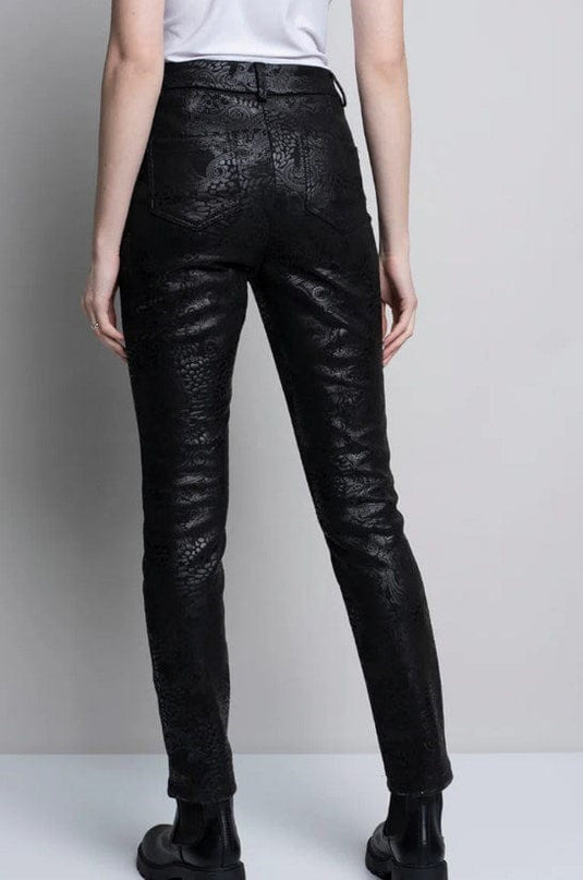 Picadilly Womens Suede Slim-Leg Pants With Pockets