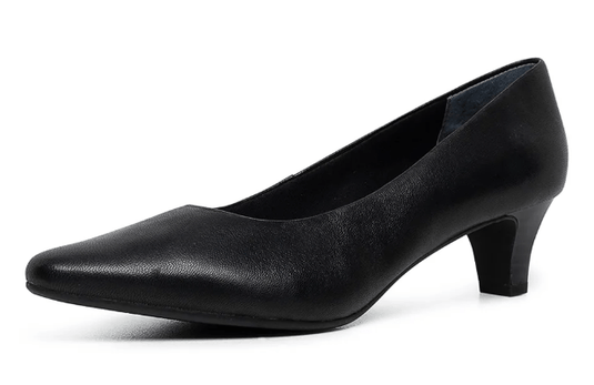 Supersoft Lievly Black leather Heels Shoes