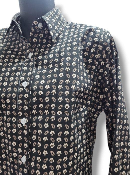 Country Classic Womens Long Sleeve Semi Classic Blouse With Trim