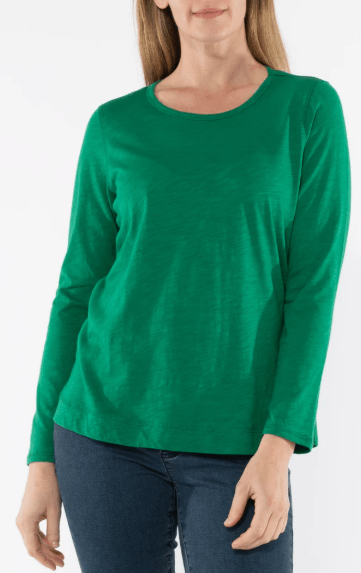 Jump Womens Long Sleeve Swing Hem Tee Hunter