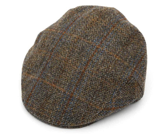Christys London Harris Tweed Mens Balmoral Flat Cap