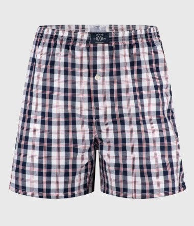 Coast Mens 2 Pack Woven Check Boxers