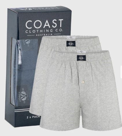 Coast Mens 2 Pack Knit Boxers