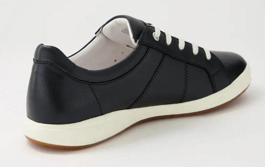 Josef Seibel Mens Caren 01 Black Leather Sneakers Shoes