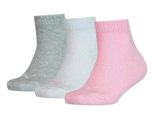 Puma Kids Plain Quarter 3 Pack Socks