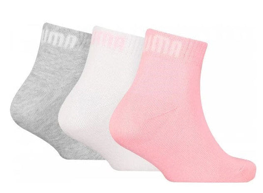 Puma Kids Plain Quarter 3 Pack Socks