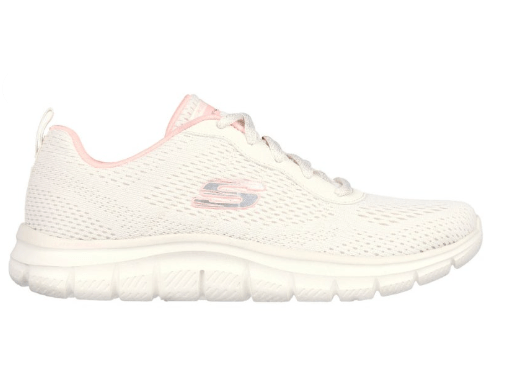 Skechers Womens Memory Foam Track New Staple Runners - Natural/Pink