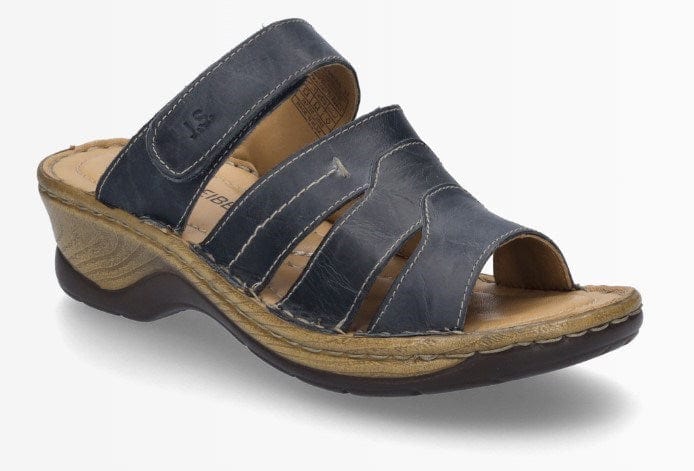 Josef Seibel Womens Catalonia 49 Brandy Leather Sandals Capri Blue Sho