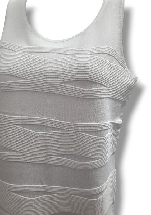 Picadilly Womens Textured Knitted Tank Top
