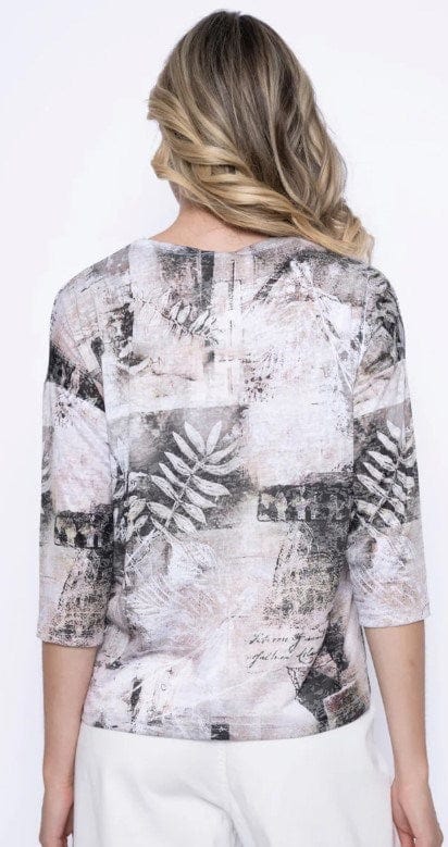 Picadilly Womens 3/4 Sleeve Custom Printed Top