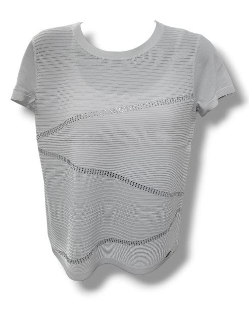 Picadilly Womens Textured Knitted Top With Rhinestones