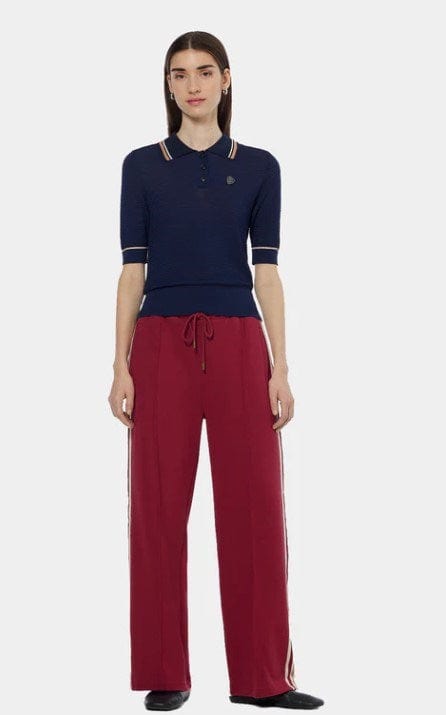 Scotch & Soda Womens Pointelle Collared Knitted Top