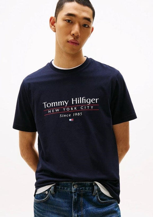 Tommy Hilfiger Mens Center Stack Tee