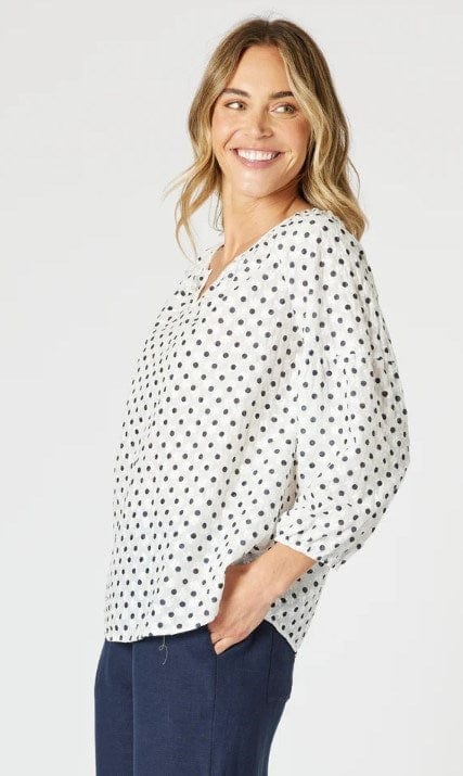 Gordon Smith Womens Get Dotty Embroidered Top