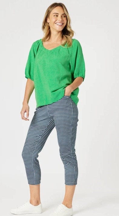 Gordon Smith Womens Lino V Neck Top