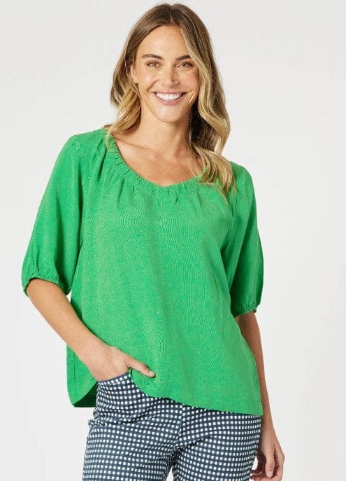 Gordon Smith Womens Lino V Neck Top