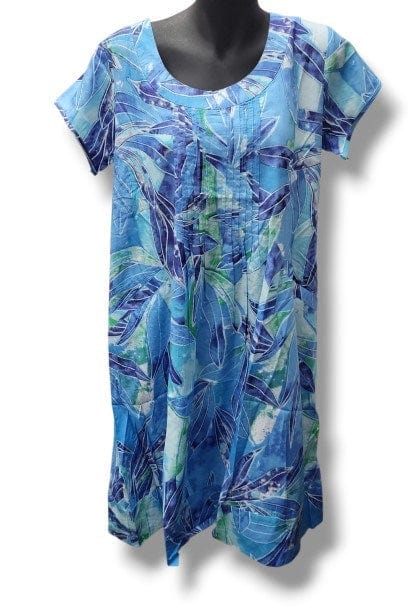 Saint Lori Womens Blue Leaves Dress