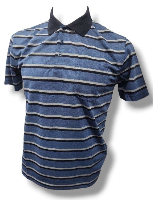 Tradewinds Mens Pique Stripe Polo