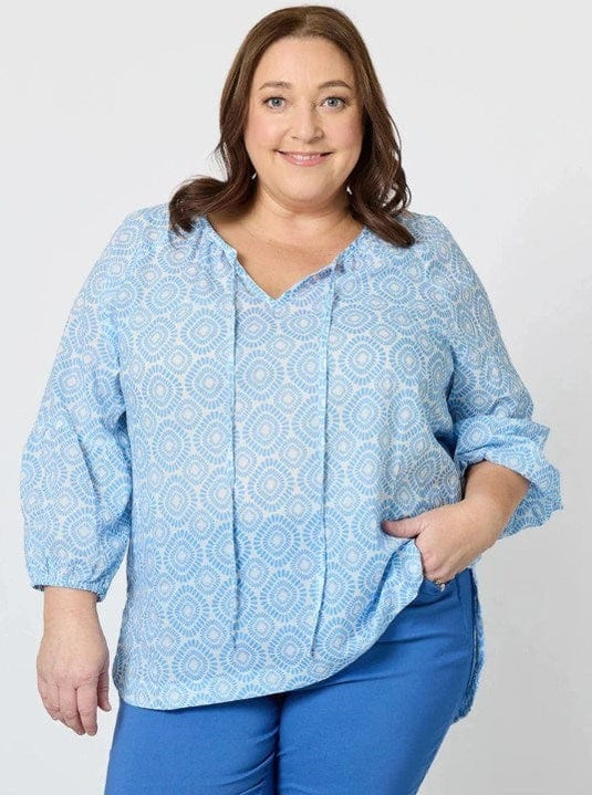 Gordon Smith Womens Mosaic Print Top