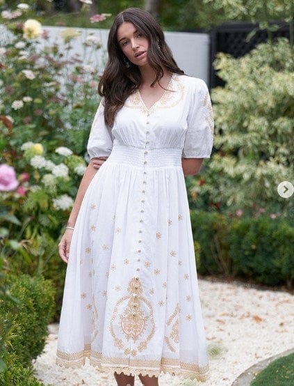 Foil Womens Sew Special Dress - Embroidered