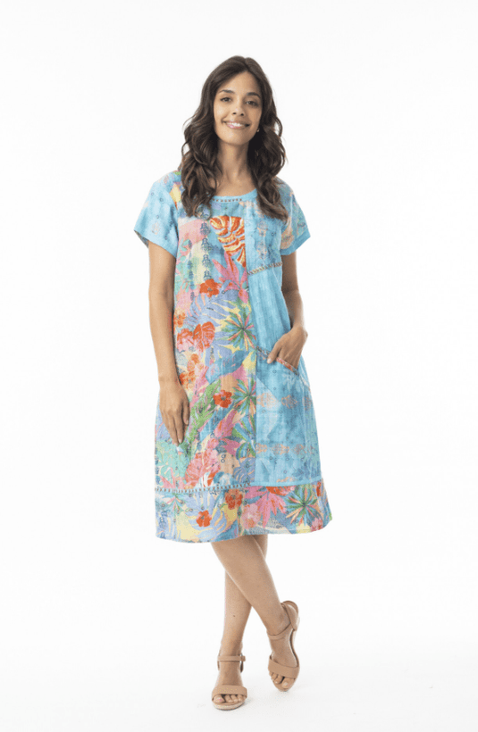 Orientique Womens Malvinas Patch Dress