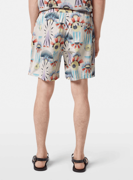 Scotch & Soda Mens Printed Mid-Length Swimshort