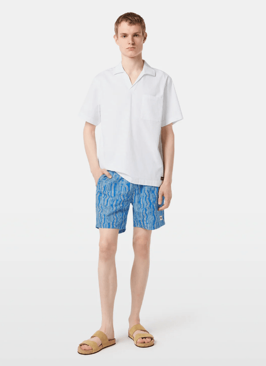 Scotch & Soda Mens Printed Mid-Length Swimshort