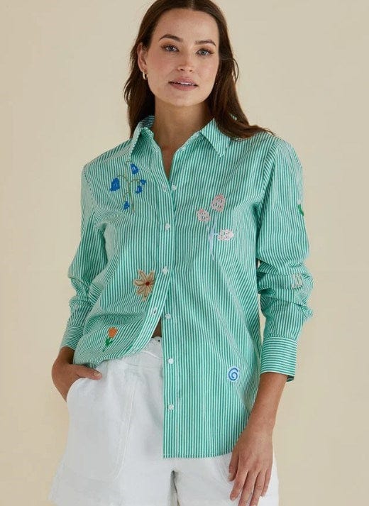 Betty Basics Womens Kimmie Floral Shirt