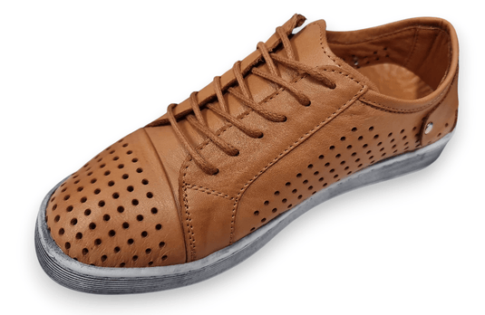 Cabello Comfort Womens EG17 Casual Shoes - Tan