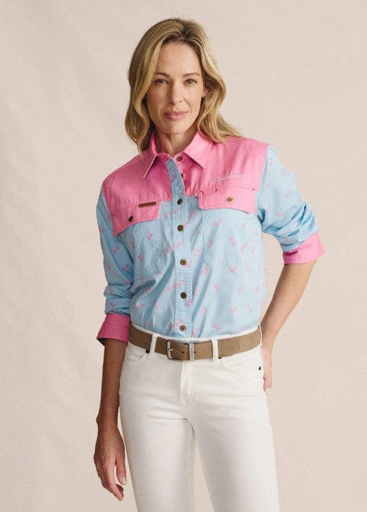 S. Kidman Womens Spencer Full Placket Workshirt - Sky Blue