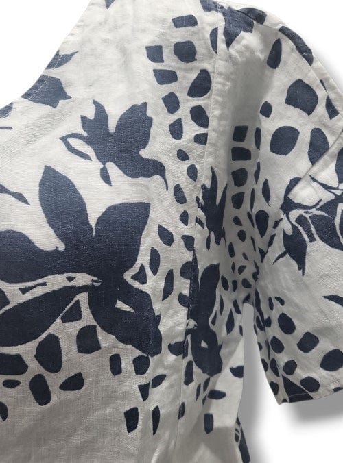 E.Talia Womens Pisa Print Short Sleeve Top