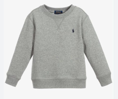 Ralph Lauren Boys V-Neck Pima Cotton Pony Logo Sweater