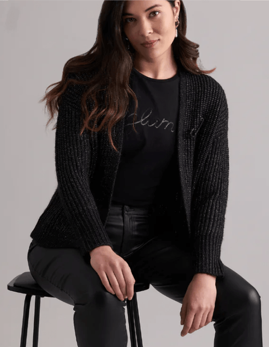 Foil Womens Shine Bright Cardigan - Black