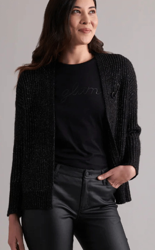 Foil Womens Shine Bright Cardigan - Black