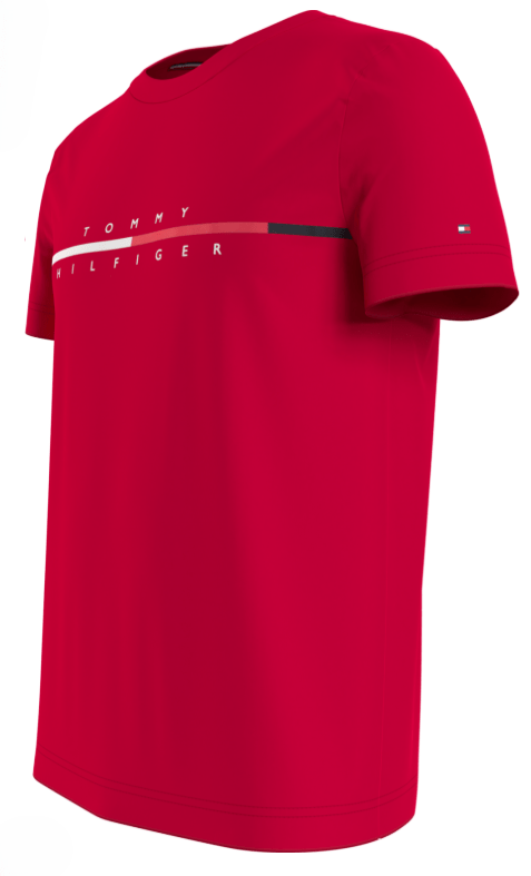Tommy Hilfiger Mens Corp  Split Logo Tee