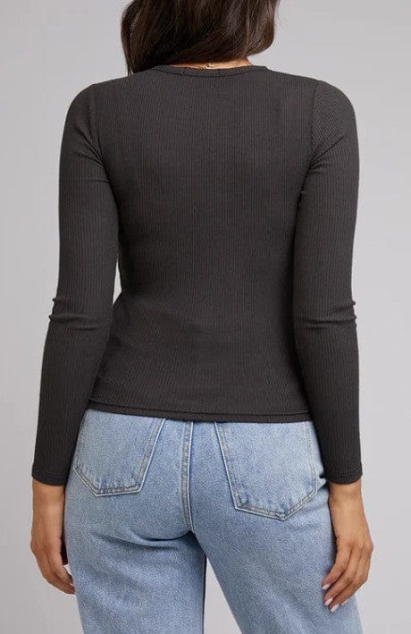 Allabouteve Womens Eve Rib Baby Long Sleeve Tee