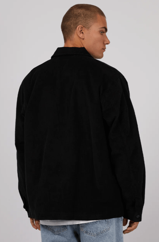 Silent Theory Mens Baby Cord Zip Thru Jacket