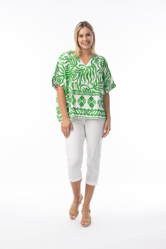 Orientique Womens Suriname Green Top V