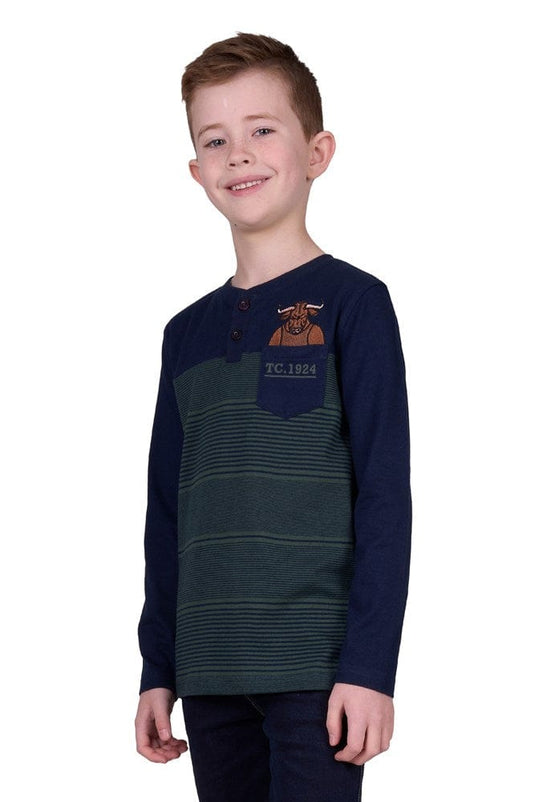 Thomas Cook Boys Benny Henley 1 Pocket Long Sleeve Tee